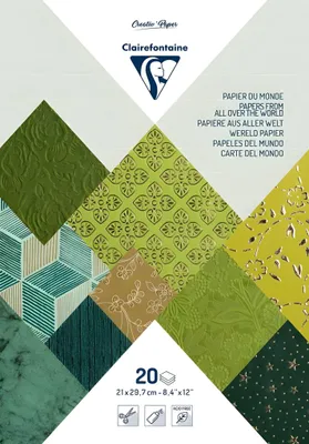 Immagine prodotto di Carta da bricolage A4 20 fogli verdi assortiti