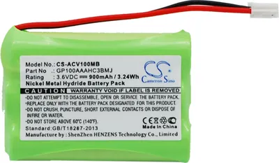 Produktbild von Akku für Audioline Baby Care V100 (eq.GP100AAAHC3BMJ), 900mAh