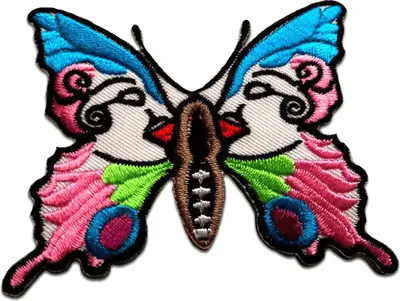 Produktbild von Schmetterling - Aufnäher, Bügelbild, Aufbügler, Applikationen, Patches, Flicken, Zum Aufbügeln, Größe: 8,3 x 6,5 cm