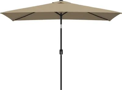 Image de vidaXL Parasol avec mât métallique 300x200 cm Taupe