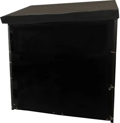 Produktbild von CHILLROI Brennholzregal aus Metall mit Abdeckung L ca. 185x70x185 cm