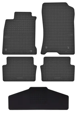 Image de Tapis de sol en caoutchouc + tunnel pour Renault Laguna III 2007-2015 (liftback/break) – 5 pièces, noirs, sur mesure
