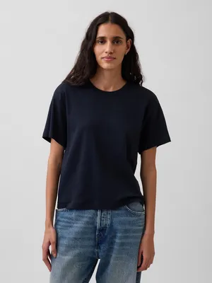 Produktbild von GAP Damen T-Shirt aus Supima® Baumwolle, Rundhalsausschnitt, kurze Ärmel, Größe S