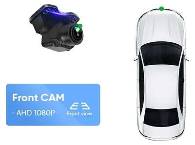 Obrázek produktu pro Zpětná kamera, AHD 1080p, funkce palubní kamery, přední kamera AHD 1080p