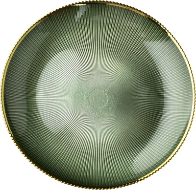 Obrázek produktu pro Servírovací talíř ze skla GREENIE Greenie, Ø 31 cm, zelený, 1 ks