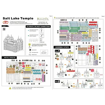 Obrázok produktu pre Metal Earth Salt Lake City Temple, Stavebnica, Kov