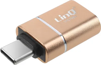 Image de LinQ, adaptateur OTG USB vers USB C Compact et pratique, or