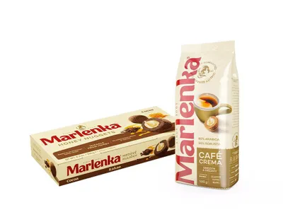 Image de MARLENKA® Duopack - Boules au miel au cacao (1 x 235 g) + Café Crema (1 x 500 g) - Grains de café