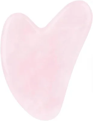 Produktbild von Gua Sha-Stein, Gua Sha-Gesichtsroller, Jade-Gua Sha-Massagegerät für das Gesicht, Massagegerät für Gesicht, Augen, Hals und Körper (Rosa)
