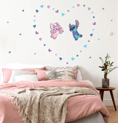 Produktbild von Wandtattoo - Stitch in Love - Größe 50 x 70 cm