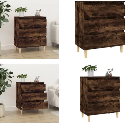 Obrázok produktu pre vidaXL Príborník údený dub 60x35x70 cm materiál na báze dreva - Príborník - Príborníky - Skriňa - Úložná skriňa