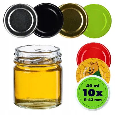 Obrázek produktu pro Kadax Sklenice 40 ml na zavařeniny s víčkem 10 ks