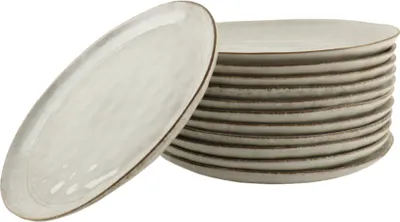 Produktbild von OTIX Dessert Frühstück Geschirrset 12 Personen Beige 21cm Keramik LILY