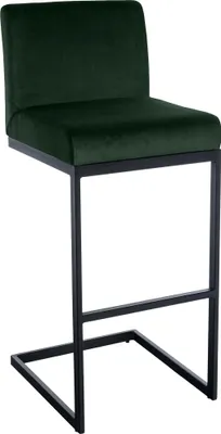 Produktbild von Barhocker GANOR - Samt Grün 43x53x104 cm | Barstuhl Mit Lehne Tresenhocker Tresenstuhl Kneipenhocker Kneipenstuhl