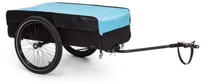 Produktbild von Klarfit Fahrradanhänger, Lastenanhänger mit 2 Rädern und Regenverdeck, Stahl-Fahrradanhänger mit Anhängevorrichtung & Halterung, Wasserdichter Handwagen mit Abnehmbarer Deichsel, Fahrrad Anhänger