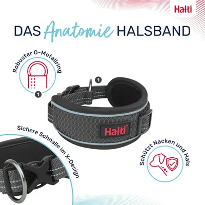 Productafbeelding van Halti anatomische halsband voor honden | Maat S, grijs