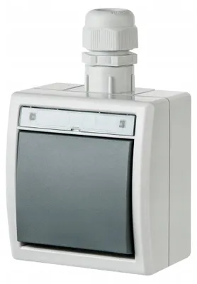 Immagine prodotto di Elektroplast Two Way Switch Aquant Grey Ip65 1201-65