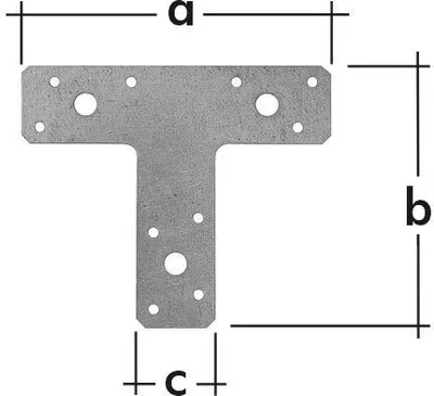 Obrázek produktu pro Spojka typu "T" KT 2, 150x125x35 zinkovaný plech