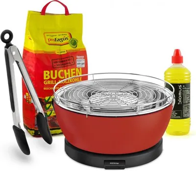 Produktbild von Feuerdesign Vesuvio rot Tischgrill-Set 4tlg.
