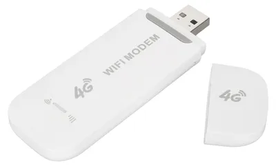 Obrázok produktu pre LTE 4G USB modem s WiFi hotspotom – prenosný cestovný mobilný bezdrôtový sieťový mini router so slotom na micro SIM kartu – biely