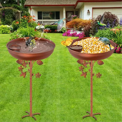 Produktbild von Famanu Vogelbad Metall - Multifunktional für Garten und Balkon