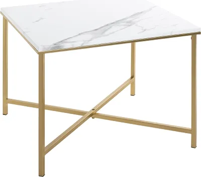 Produktbild von Beistelltisch >52238< in gold, marmoroptik, MDF, Metall - 60x47x60cm (BxHxT)