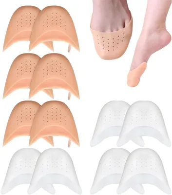 Imagen del producto de Protectores de silicona para los dedos y la parte delantera del pie, 6 pares, transpirables, para uso diario