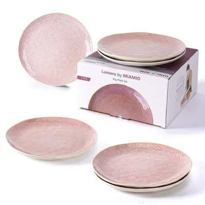Image de Lot d'assiettes de la collection Lumera (6 x 28 cm) Rose