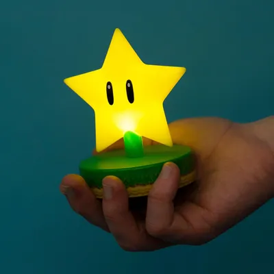 Obrázok produktu pre Lampa Super Mario Ikona Światła - Super Gwiazda (Wersja 2) 10 cm