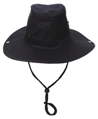 Produktbild von Buschhut, schwarz, mit Kinnband, zum Hochstellen 55