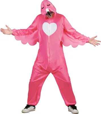 Immagine prodotto di Costume da fenicottero per uomo costume di carnevale rosa - L