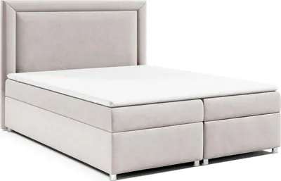 Produktbild von Best for Home Boxspringbett mit Bettkasten Trinity K-3 Bonellfederkern inkl. Topper, mit Lieferung 140x200-Creme