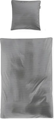 Produktbild von Irisette Mako-Satin Bettwäsche-Garnitur Tokio 8607 Farbe grau Größe 155x200+80x80