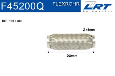 Produktbild von LRT F45200Q Flexrohr Abgasanlage Auspuffrohr für VW Golf IV Schrägheck (1J1) POLO (9N) für OPEL Corsa D Schrägheck (S07) Meriva A (X03)