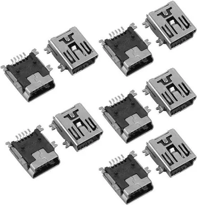Produktbild von Elektronische Mini USB 5 Polige Connector - 10 Stück - Für Sourcing-Karten