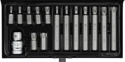 Produktbild von Yato YT-0411, 14 Stück(e), Torx, T20, T25, T30, T40, T45, T50, T55, 9.5 mm, Stahl, 25,4 / 2 mm (1 / 2")