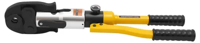 Obrázok produktu pre Hydraulické lisovacie kliešte / lisovacie kliešte – CW-1632 Ručné – Šesťhranné lisovanie – Medené rúrky 12–28 mm – Čeluste V12–28 + M12–28 – Lisovacia sila 10 t – Žltá/čierna
