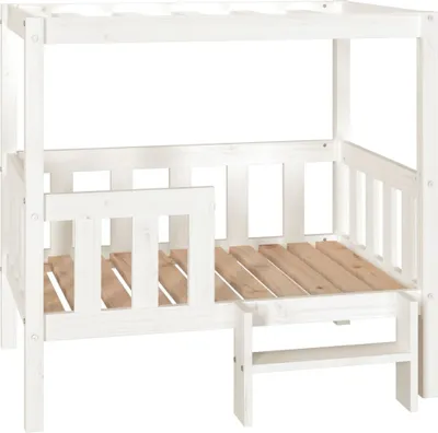 Obrázok produktu pre vidaXL Pelech pre psov biely 95,5x73,5x90 cm Masívne borovicové drevo