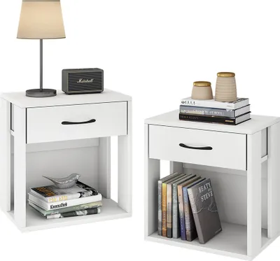 Obrázok produktu pre Nočný stolík Vicco Virela biely Sada 2 ks, Model 55363