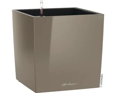 Obrázek produktu pro LECHUZA CUBE 40, Květináč, Volně stojící, Polypropylen (PP), Hnědá, Vnitřní, Černá
