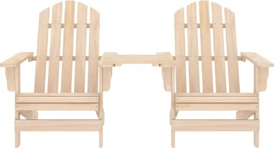 Immagine prodotto di Sedie da Giardino Adirondack con Tavolino in Legno Abete