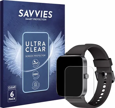 Produktbild von 6x Für KIUVKAS P3 1.95" Schutzfolie Savvies Displayschutz Display Schutz Folie Klar Transparent
