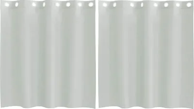 Zdjęcie produktu dla vidaXL Zasłony woalowe z oczkami 2 szt. Jasnoszary 140x140 cm