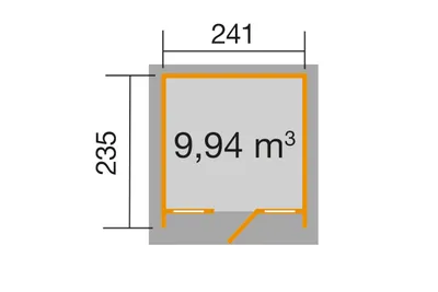 Produktbild von weka Designhaus 263 Gr.1 natur, ET, 2 Fensterpaneele