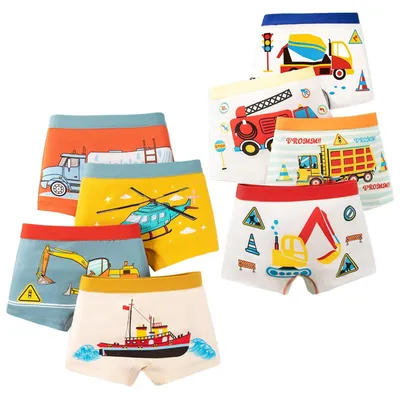 Produktbild von 8 Stück Junge Unterhosen, Boxershorts – Baumwollunterwäsche für Kinder, 5-6 Jahre