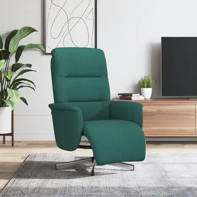 Imagen del producto de Sillón ajustable - Puf - Sillón de relax - Verde oscuro - Base giratoria de 360°