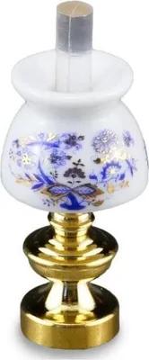 Obrázok produktu pre Miniatúrna petrolejová lampa „Zwiebel Gold“ pre zberateľov, s bohatými detailmi