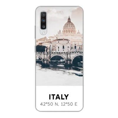 Produktbild von MuchoWow® Handyhülle Schutzhülle Hülle für Samsung Galaxy A70 Italien - Brücke - Fluss Silikon Softcase Handy Hülle - Schutzhaube