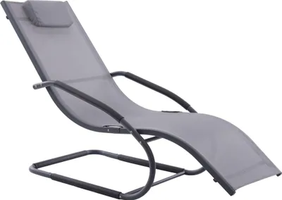 Produktbild von Wave Lounger – Aluminium – Grau Auf Matt Schwarz