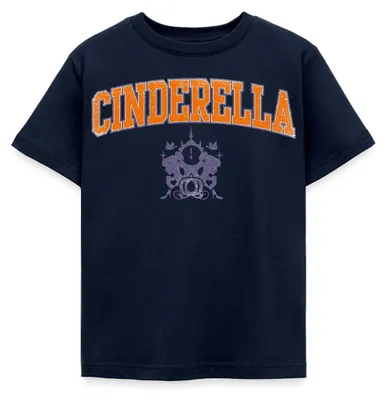 Produktbild von Cinderella Schriftzug Mit Emblem Kinder T-Shirt, 98/104 (3-4 Jahre), Navy